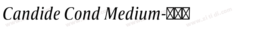 Candide Cond Medium字体转换